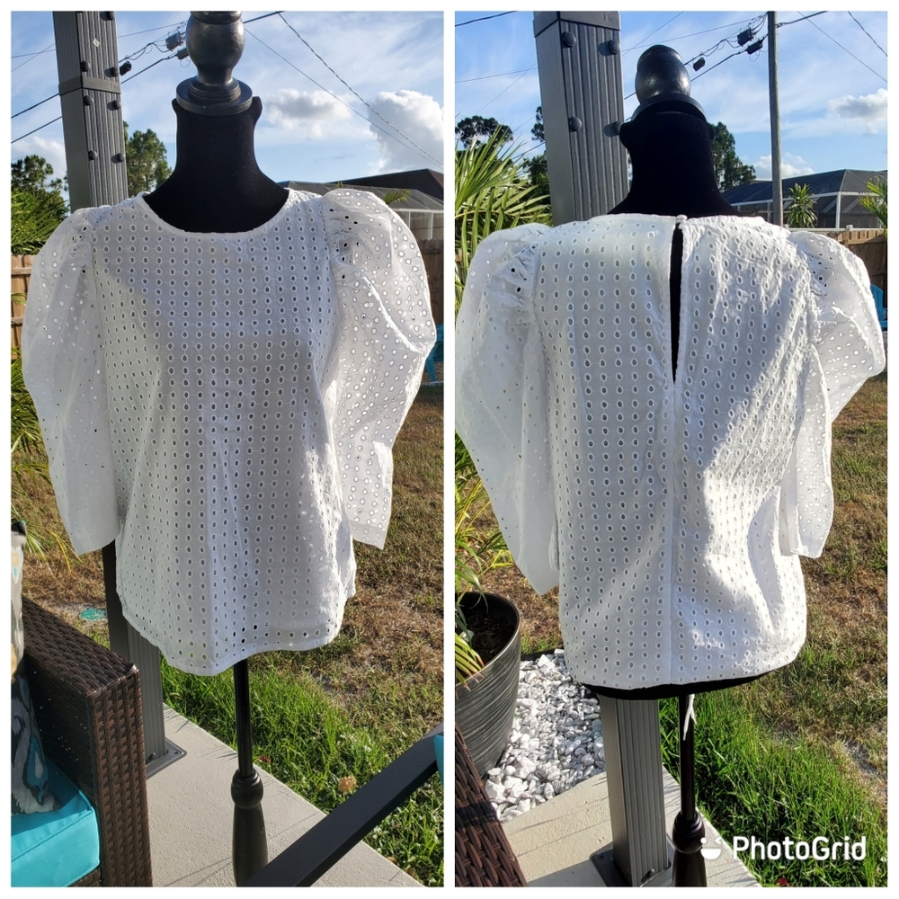 New !! A New Day Puff Sleeve Blouse